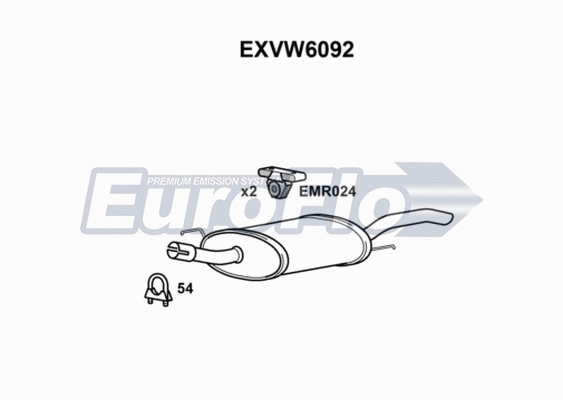 Rear Muffler (EXVW6092)