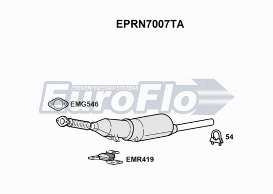 Soot/Particulate Filter, exhaust system (EPRN7007TA)