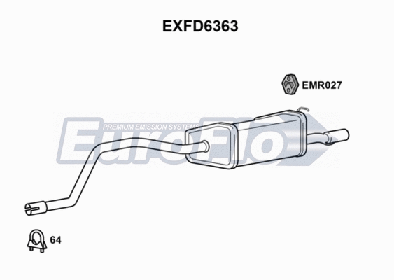 Rear Muffler (EXFD6363)