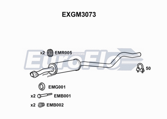 Centre Muffler (EXGM3073)