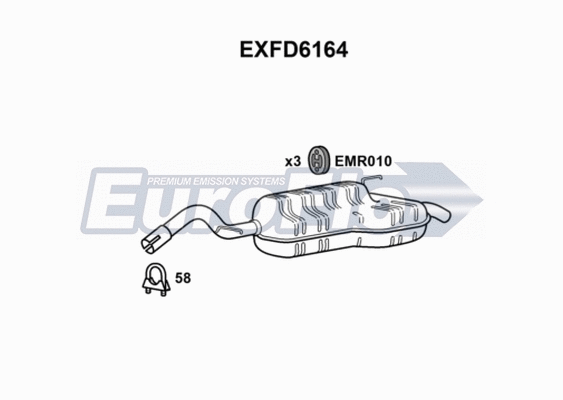 Rear Muffler (EXFD6164)