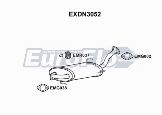 Centre Muffler (EXDN3052)