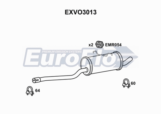 Centre Muffler (EXVO3013)