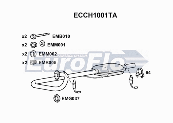 Catalytic Converter (ECCH1001TA)