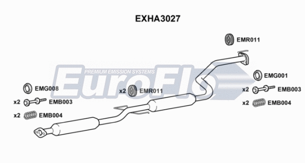 Centre Muffler (EXHA3027)