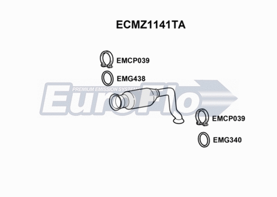 Catalytic Converter (ECMZ1141TA)