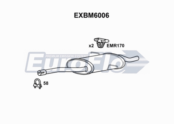 Rear Muffler (EXBM6006)