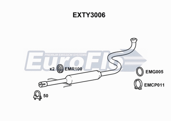 Centre Muffler (EXTY3006)