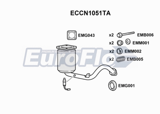 Catalytic Converter (ECCN1051TA)