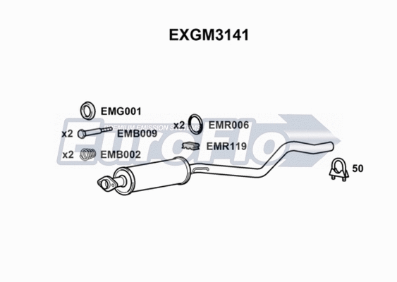 Centre Muffler (EXGM3141)