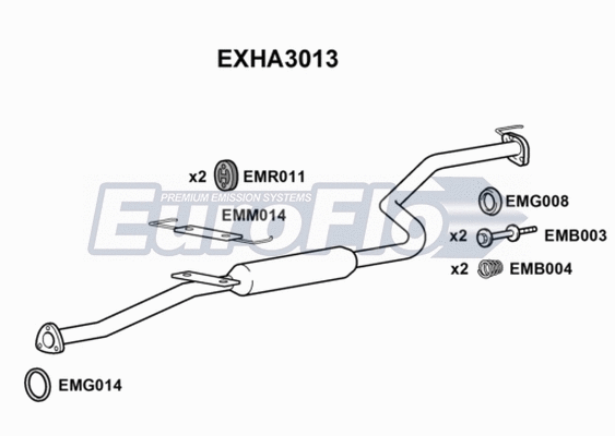Centre Muffler (EXHA3013)