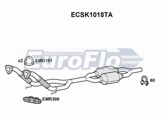 Catalytic Converter (ECSK1018TA)