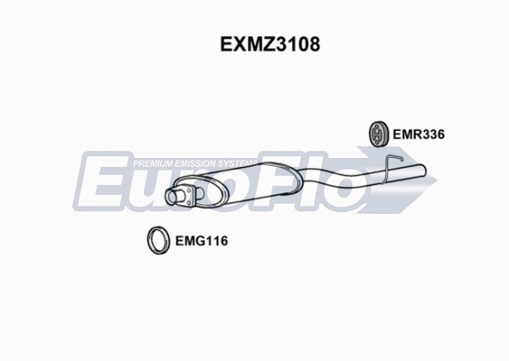 Centre Muffler (EXMZ3108)