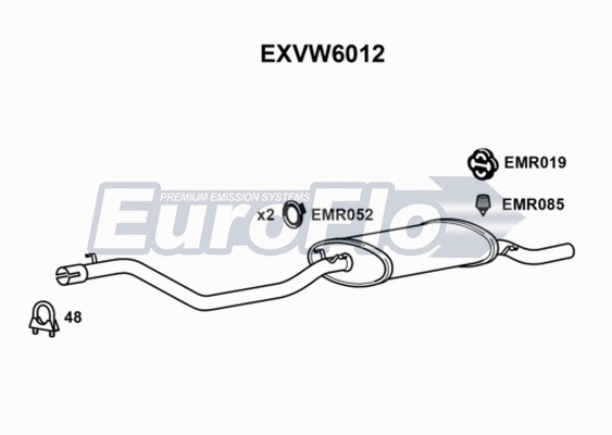 Rear Muffler (EXVW6012)