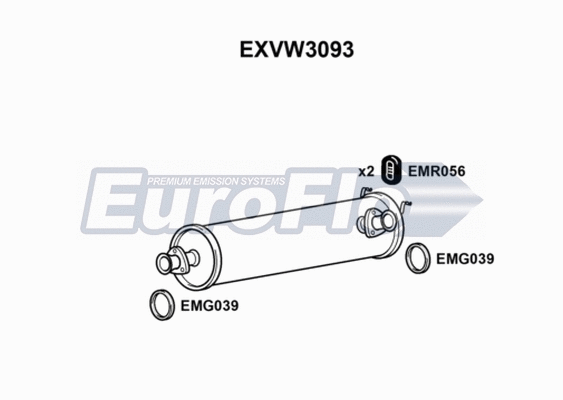Centre Muffler (EXVW3093)