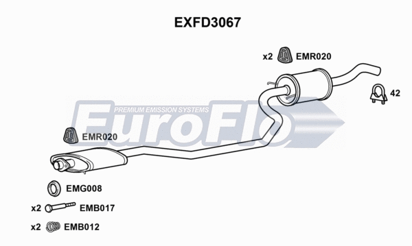 Centre Muffler (EXFD3067)