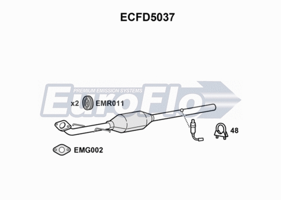 Catalytic Converter (ECFD5037)