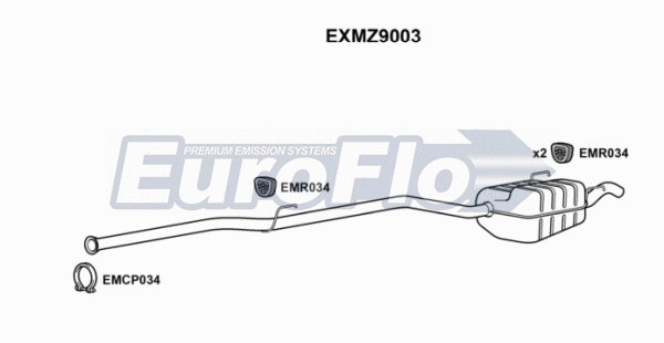 Centre/Rear Muffler (EXMZ9003)