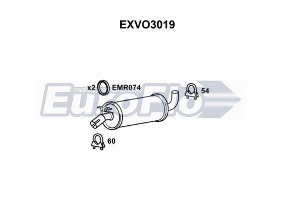 Centre Muffler (EXVO3019)