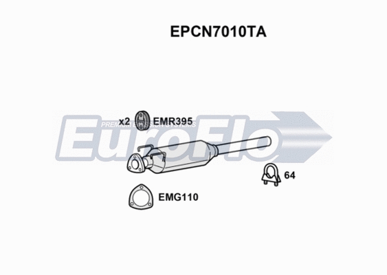 Soot/Particulate Filter, exhaust system (EPCN7010TA)