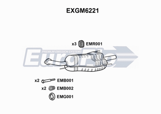 Rear Muffler (EXGM6221)