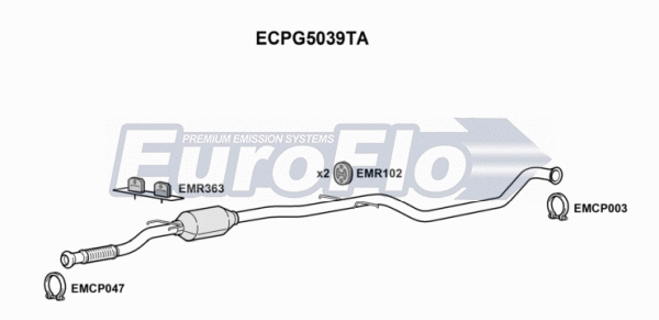 Catalytic Converter (ECPG5039TA)