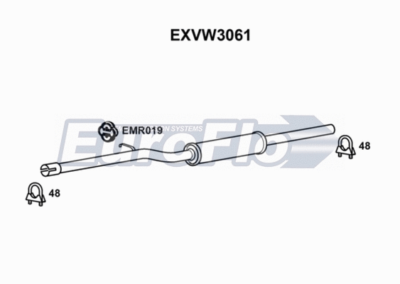 Centre Muffler (EXVW3061)