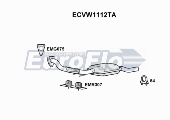 Catalytic Converter (ECVW1112TA)