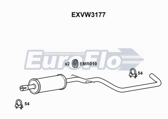 Centre Muffler (EXVW3177)