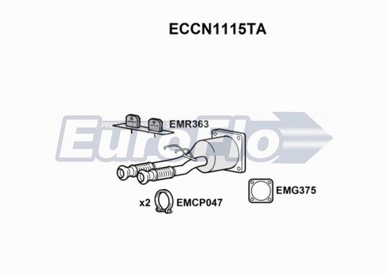 Catalytic Converter (ECCN1115TA)