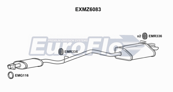 Rear Muffler (EXMZ6083)