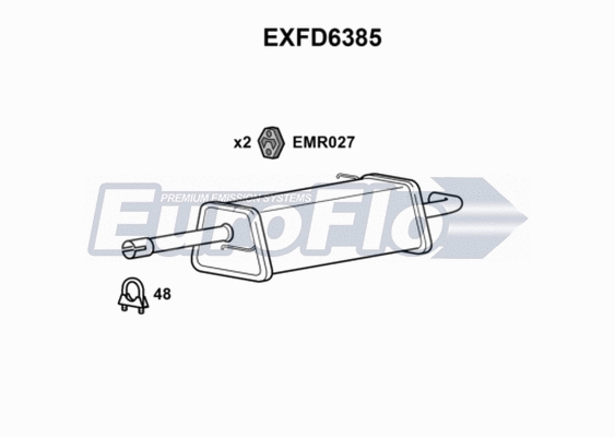 Rear Muffler (EXFD6385)