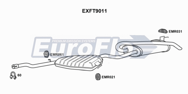 Centre/Rear Muffler (EXFT9011)
