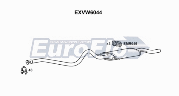 Rear Muffler (EXVW6044)