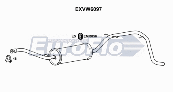 Rear Muffler (EXVW6097)