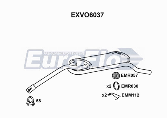 Rear Muffler (EXVO6037)