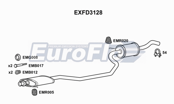 Centre Muffler (EXFD3128)