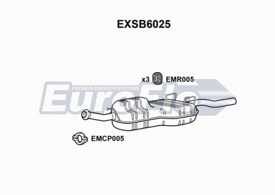 Rear Muffler (EXSB6025)