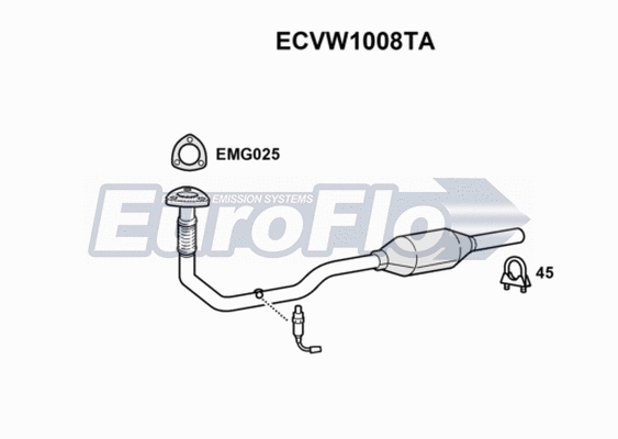 Catalytic Converter (ECVW1008TA)