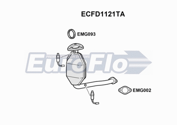 Catalytic Converter (ECFD1121TA)