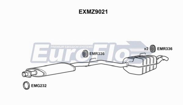 Centre/Rear Muffler (EXMZ9021)
