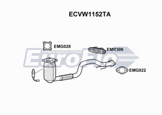 Catalytic Converter (ECVW1152TA)