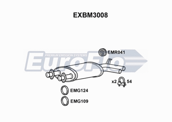 Centre Muffler (EXBM3008)