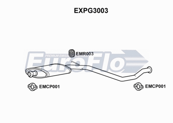Centre Muffler (EXPG3003)