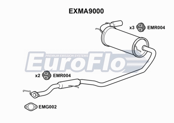 Centre/Rear Muffler (EXMA9000)