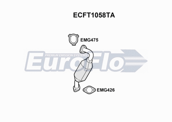 Catalytic Converter (ECFT1058TA)