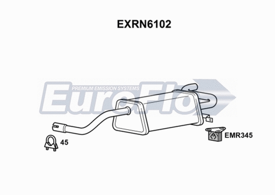 Rear Muffler (EXRN6102)