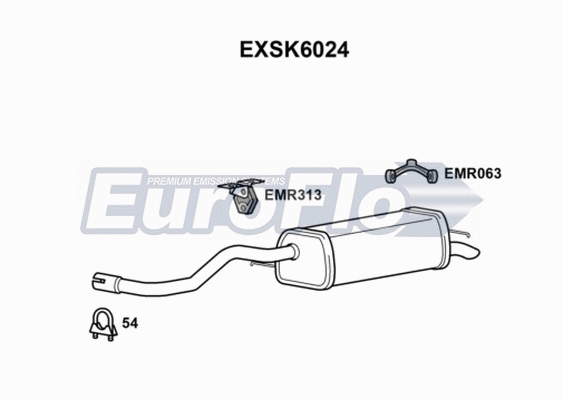 Rear Muffler (EXSK6024)