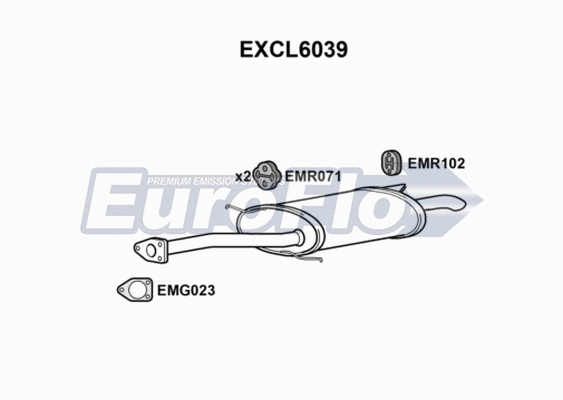 Rear Muffler (EXCL6039)
