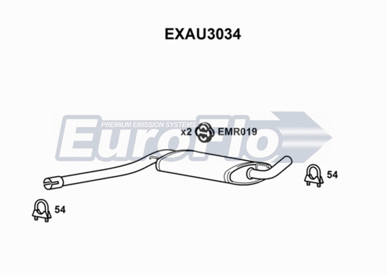Centre Muffler (EXAU3034)
